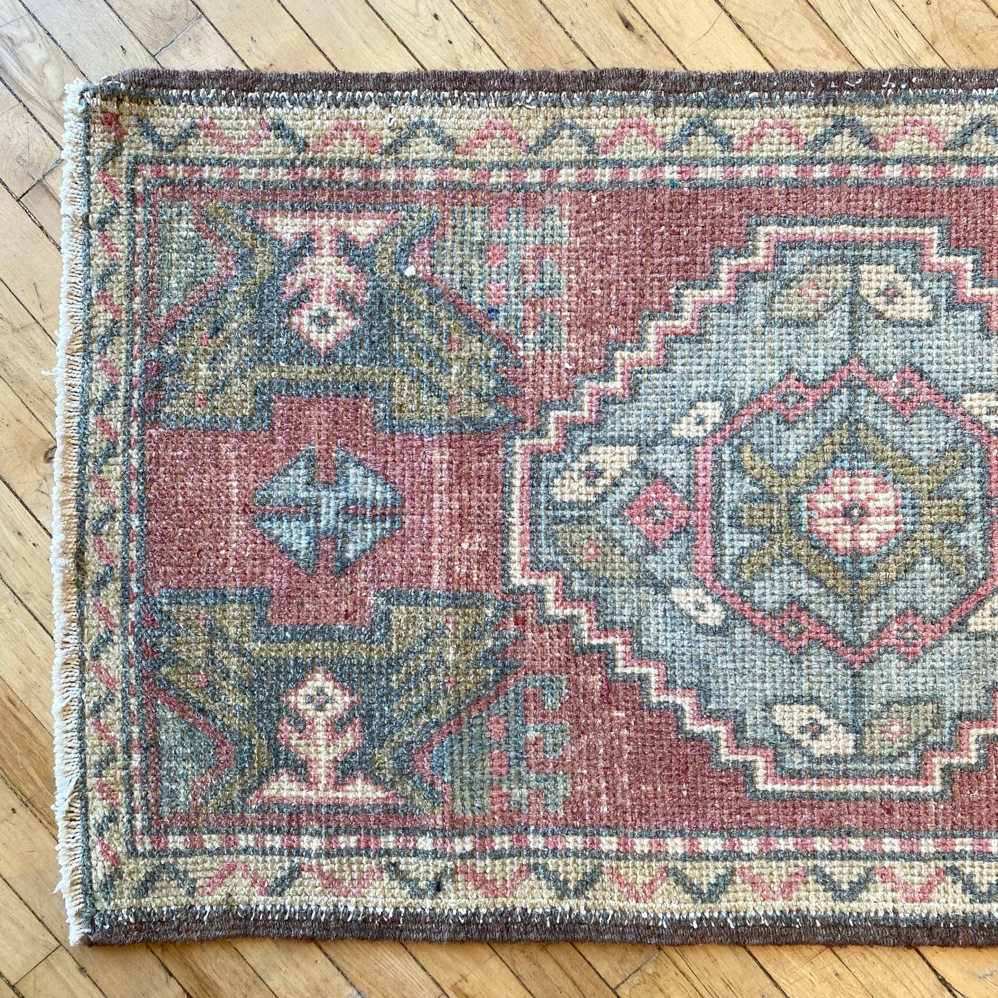 Vintage Turkish Mini Rug (3’1” x 1’8”)