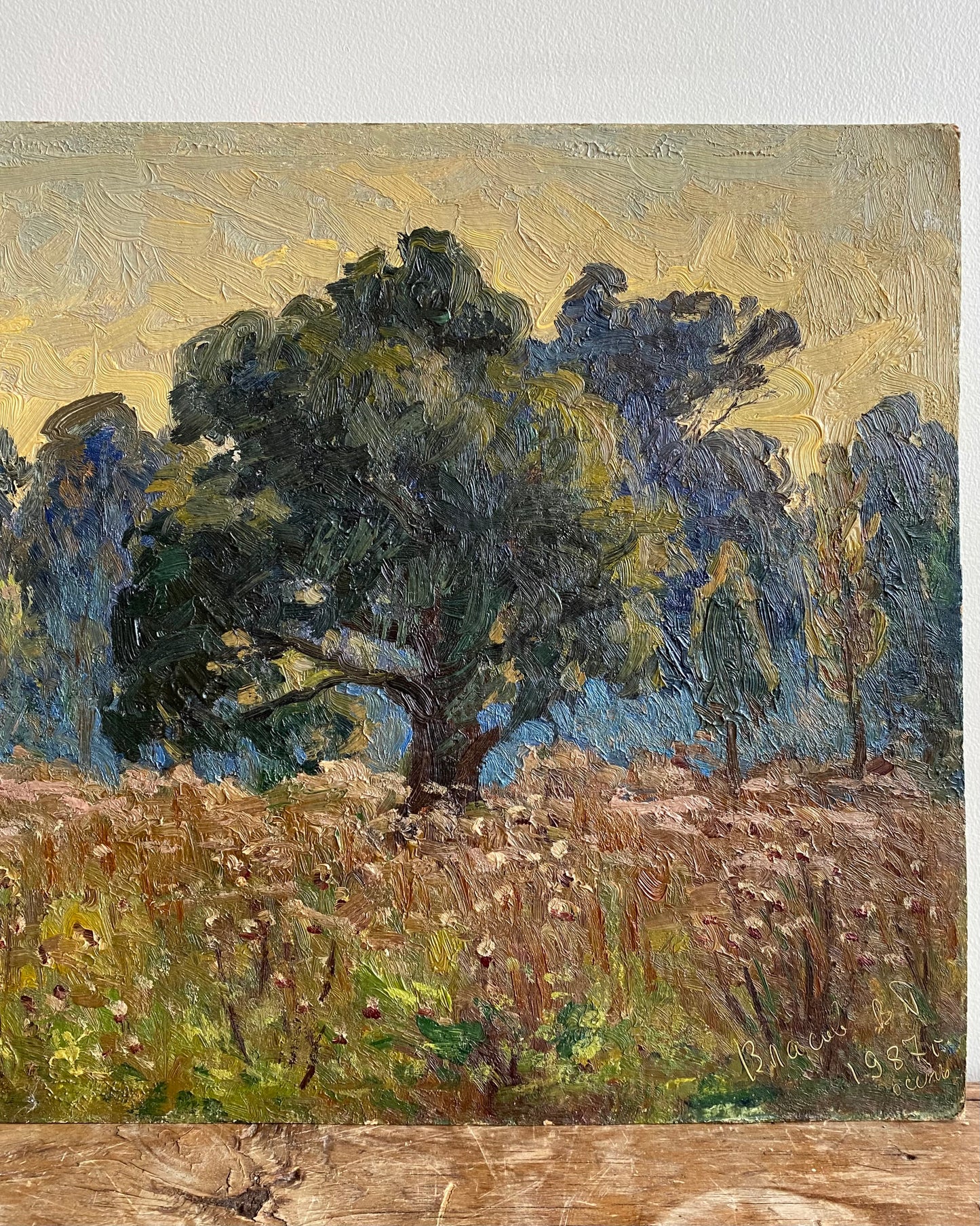 Vintage Original Landscape Painting (13.25 x 19.25)