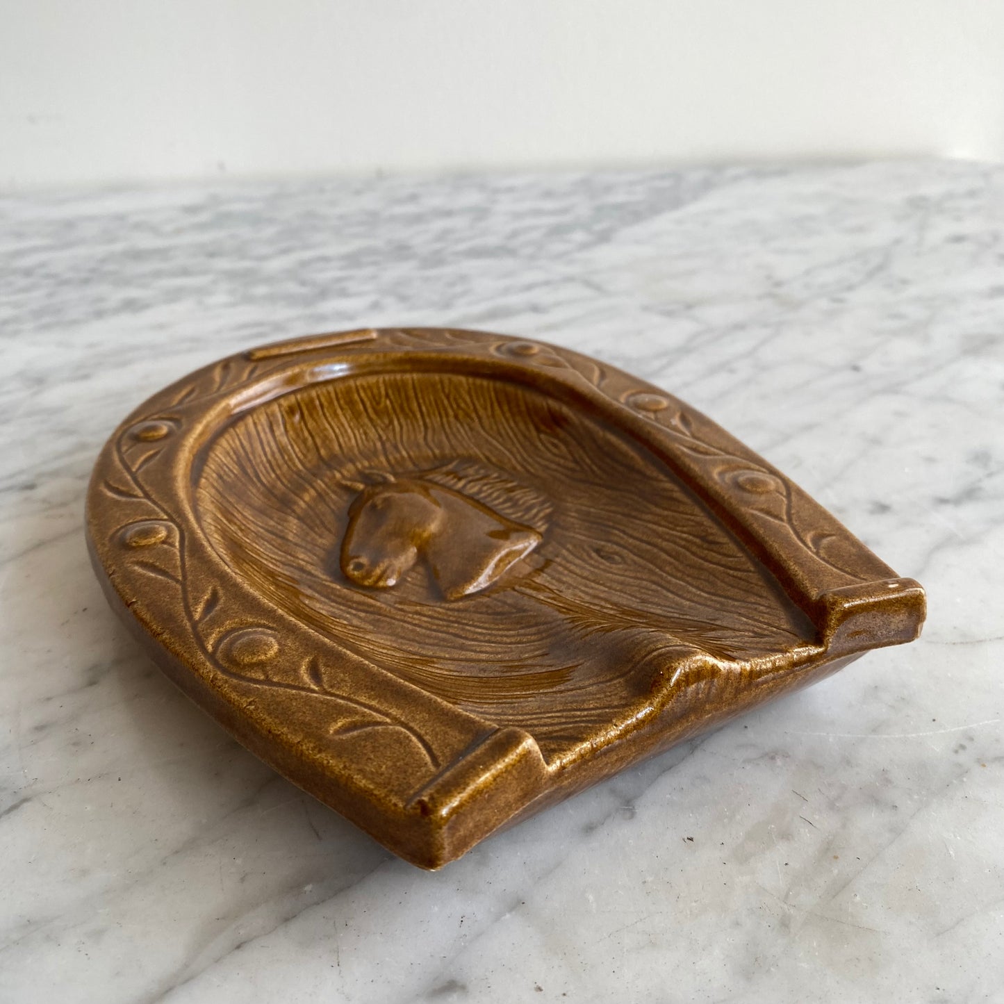 Vintage Equestrian Horse Catchall Dish