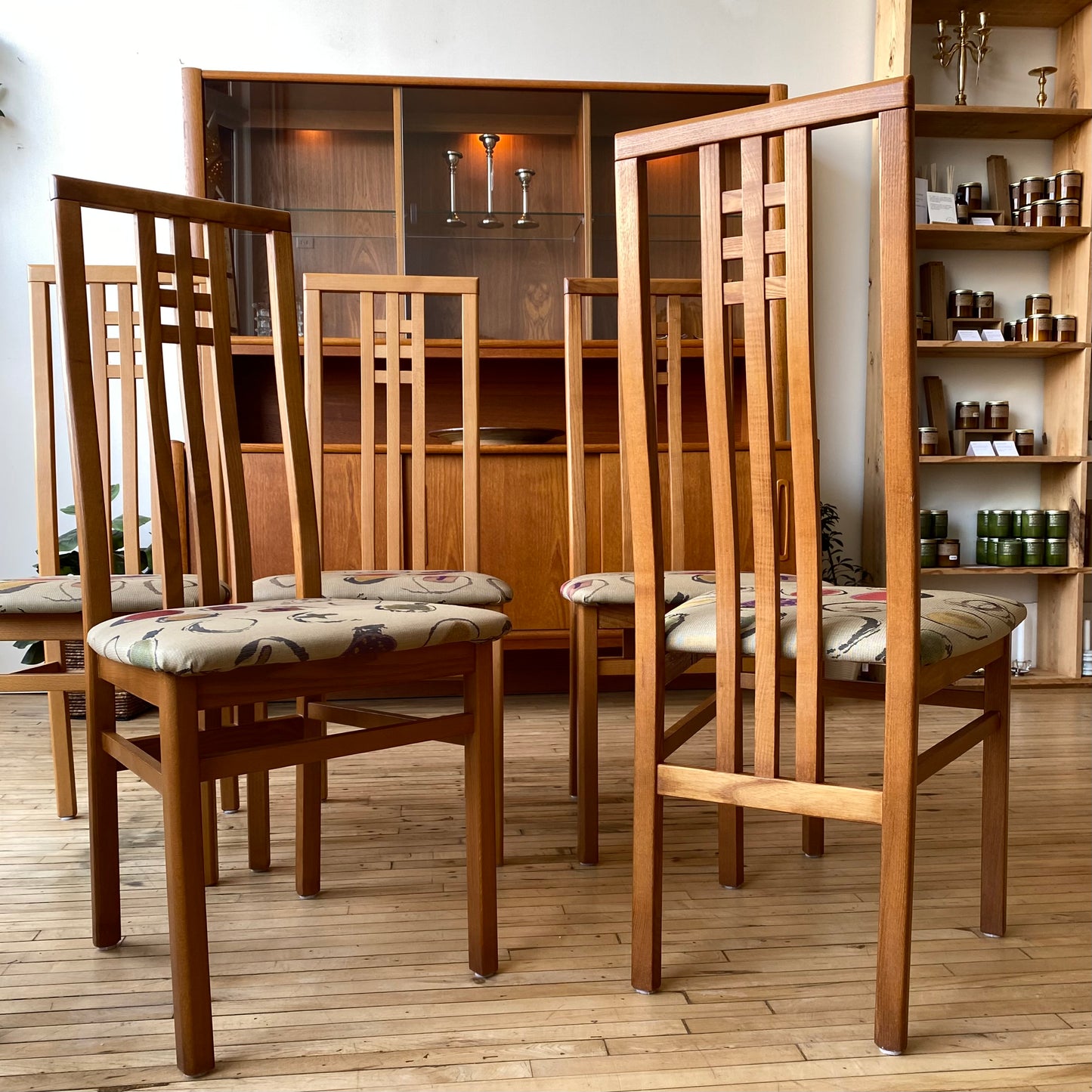 S/6 Found High-backed Contemporary Dining Chairs