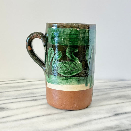 Vintage Mexican Pottery Swan Mug