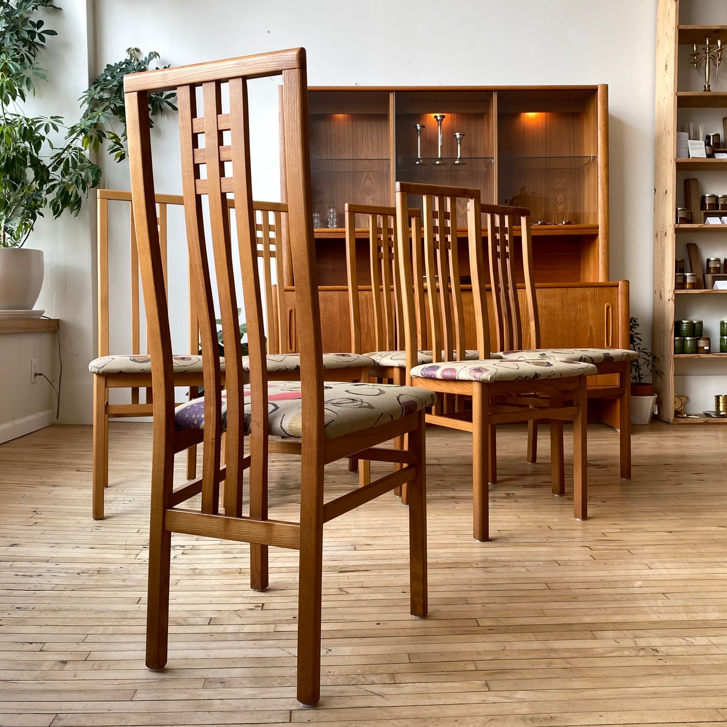 S/6 Found High-backed Contemporary Dining Chairs