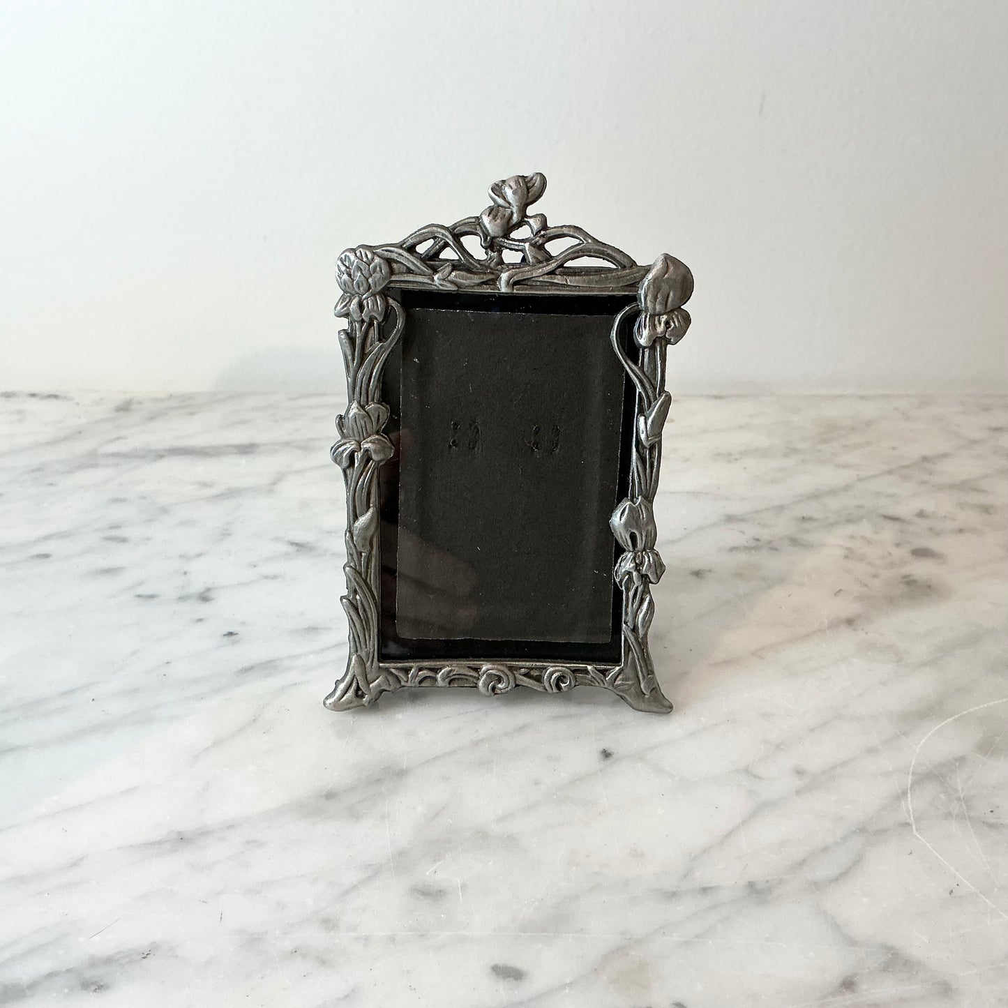 Little Vintage Floral Pewter Picture Frame