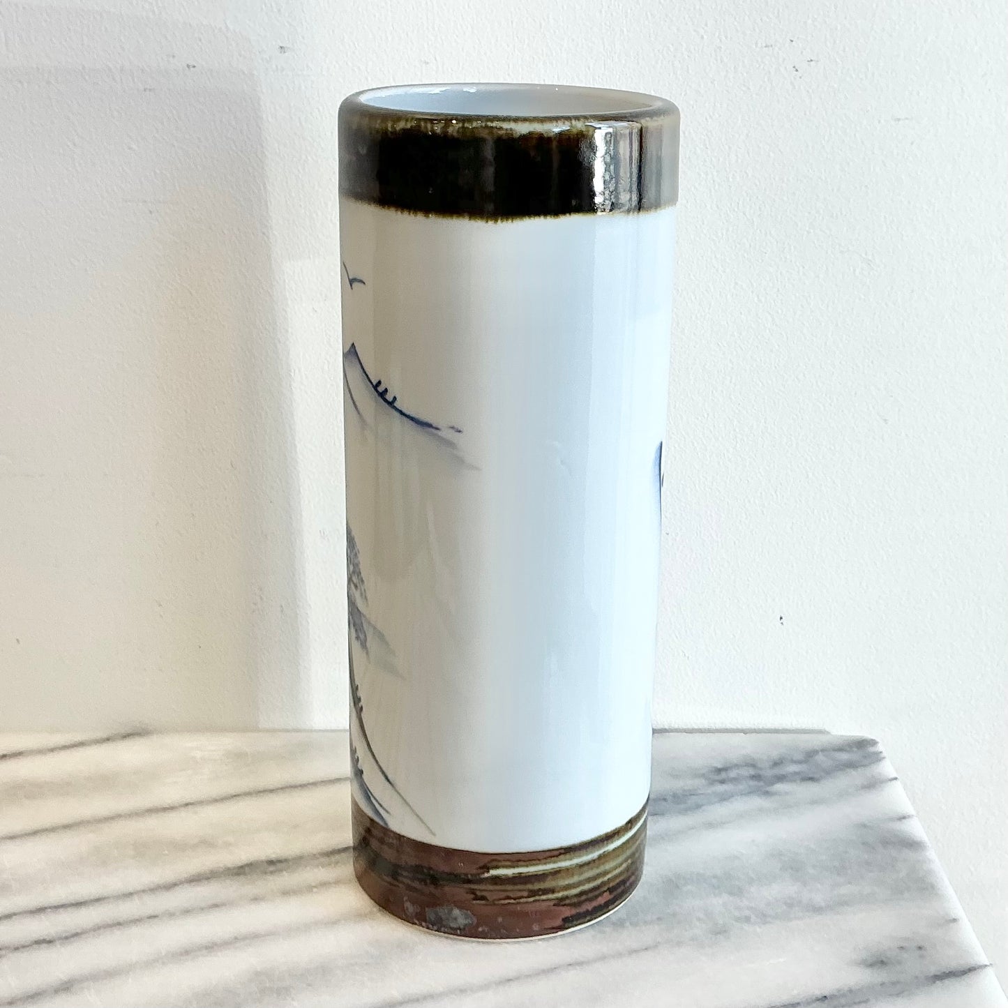 Vintage Ceramic Painted Asian Vase