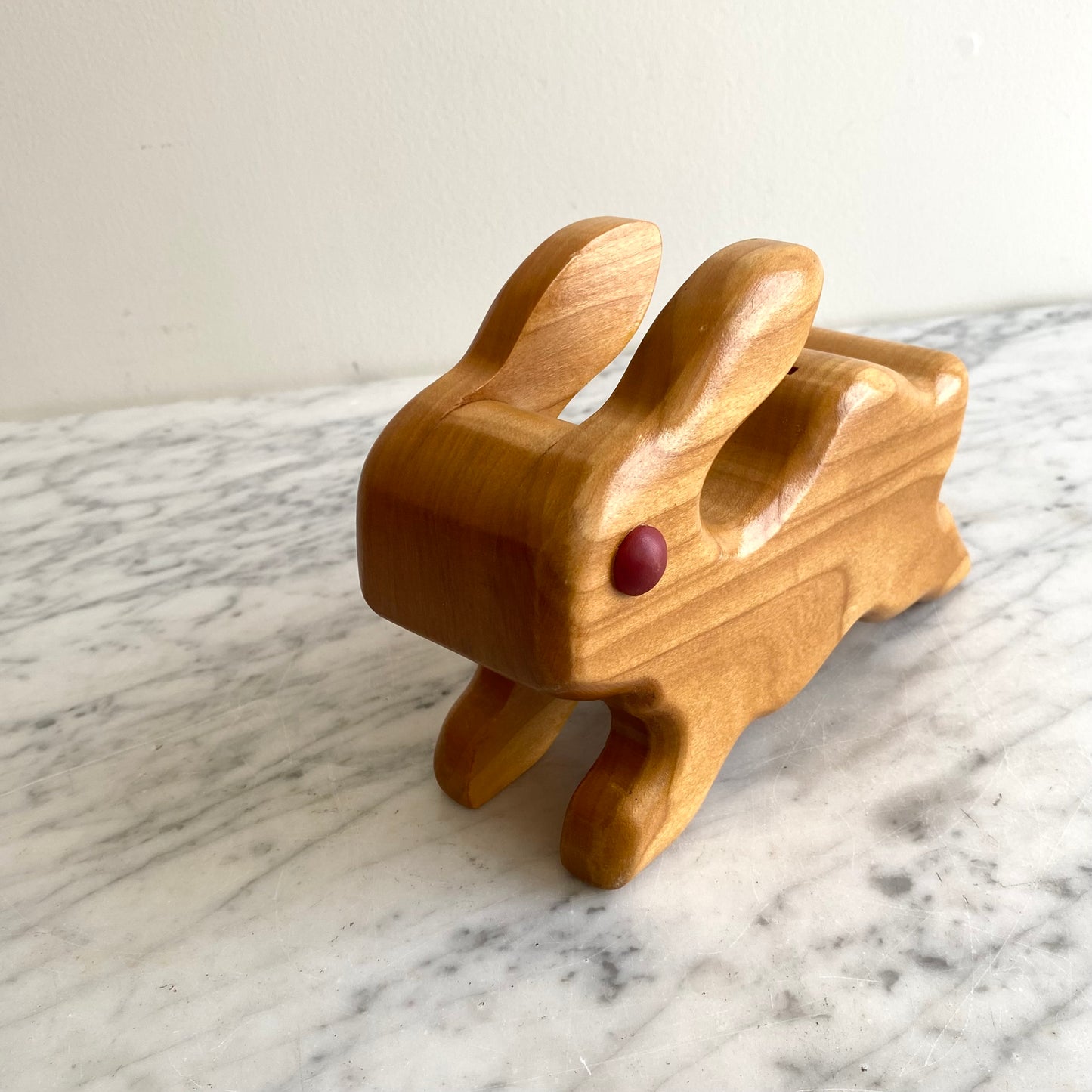 Vintage Wooden Bunny Bank