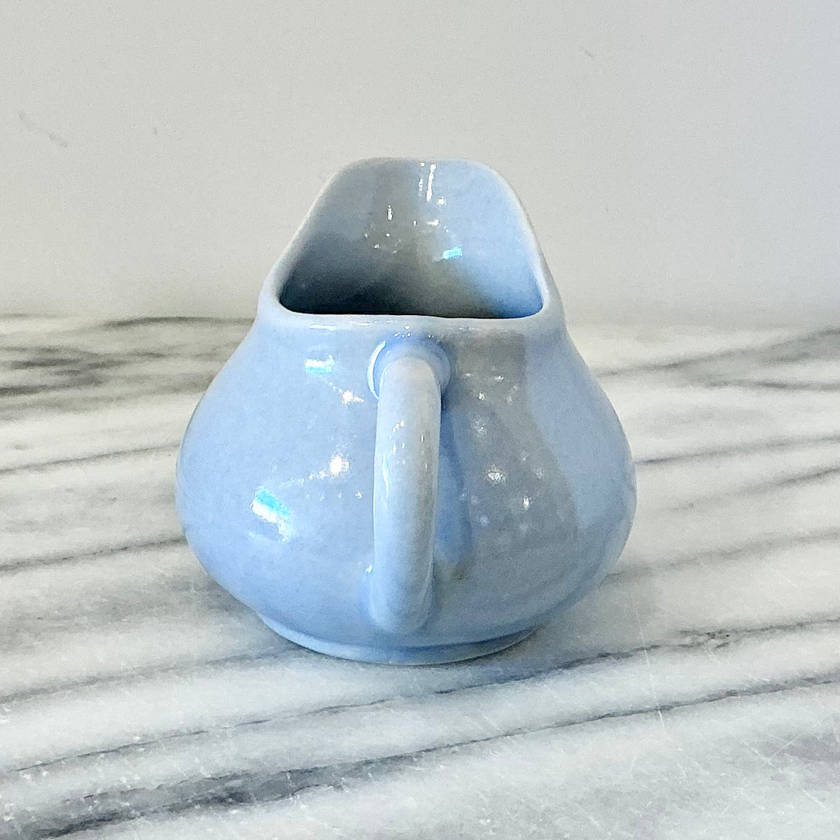 Vintage Baby Blue Creamer + Sugar Set