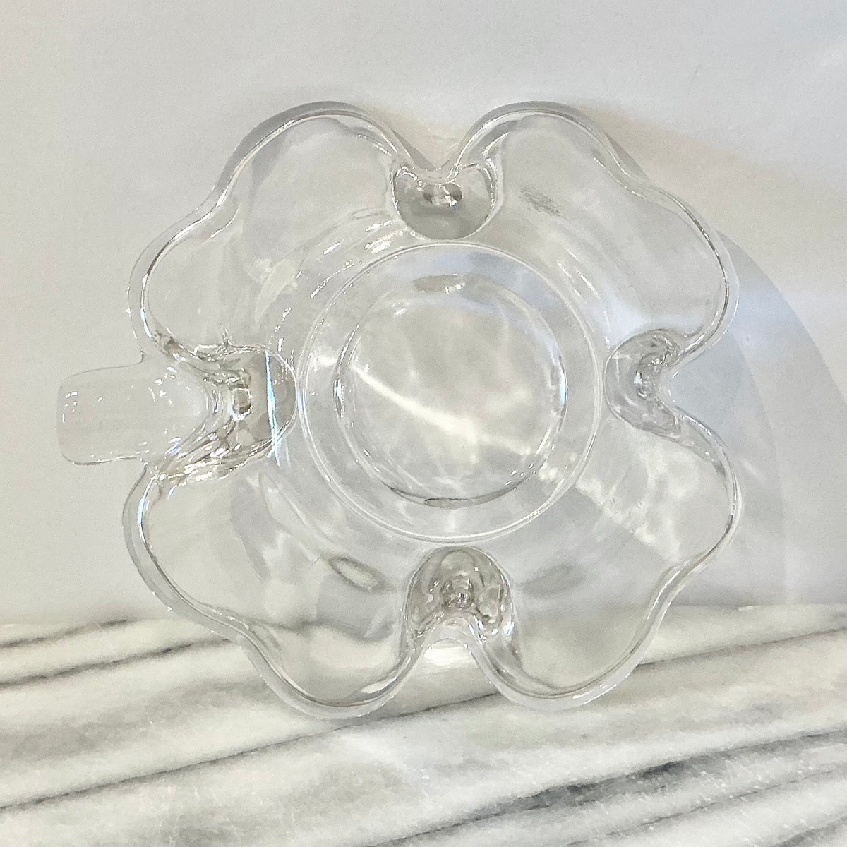 Vintage Glass Clover / Shamrock Dish
