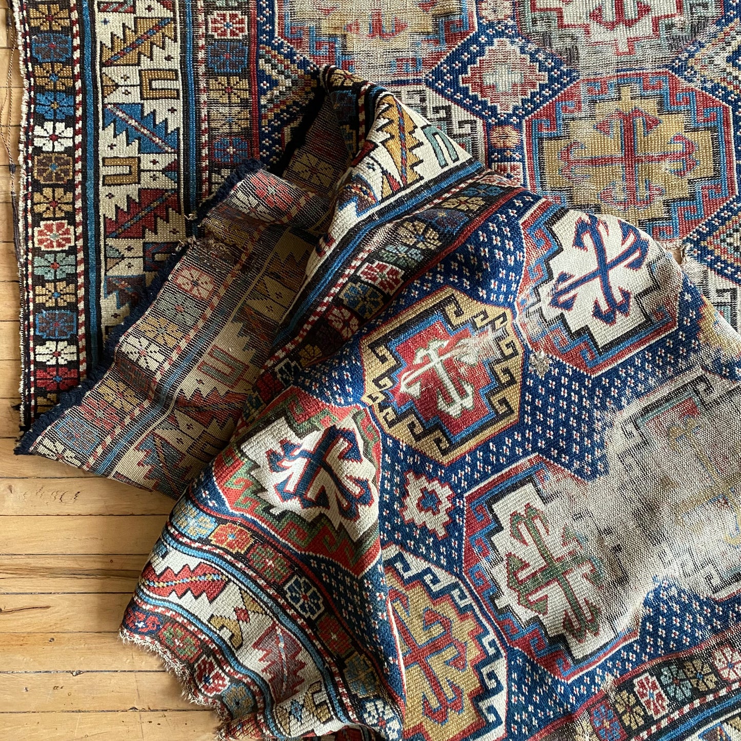 Antique Hand-knotted Russian Shirvan Rug (3'5" x 6'9")