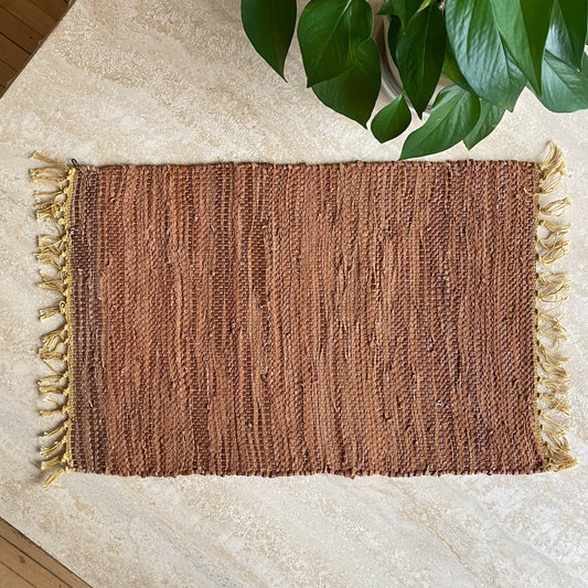 Found Woven Leather Placemat (single)