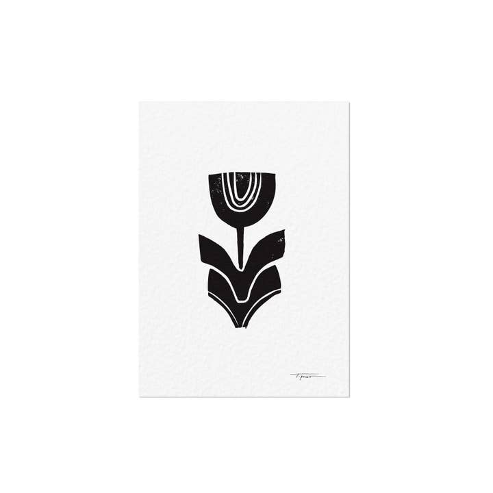 Abstract Tulip Mini Block Print (5x7)
