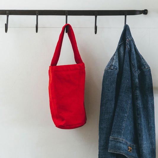 Cotton "Adra" Bag, Tomato Red