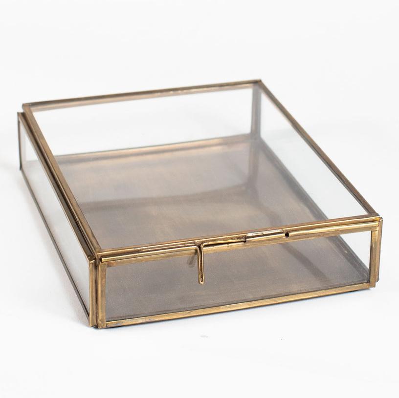 Antiqued Brass Keepsake Box