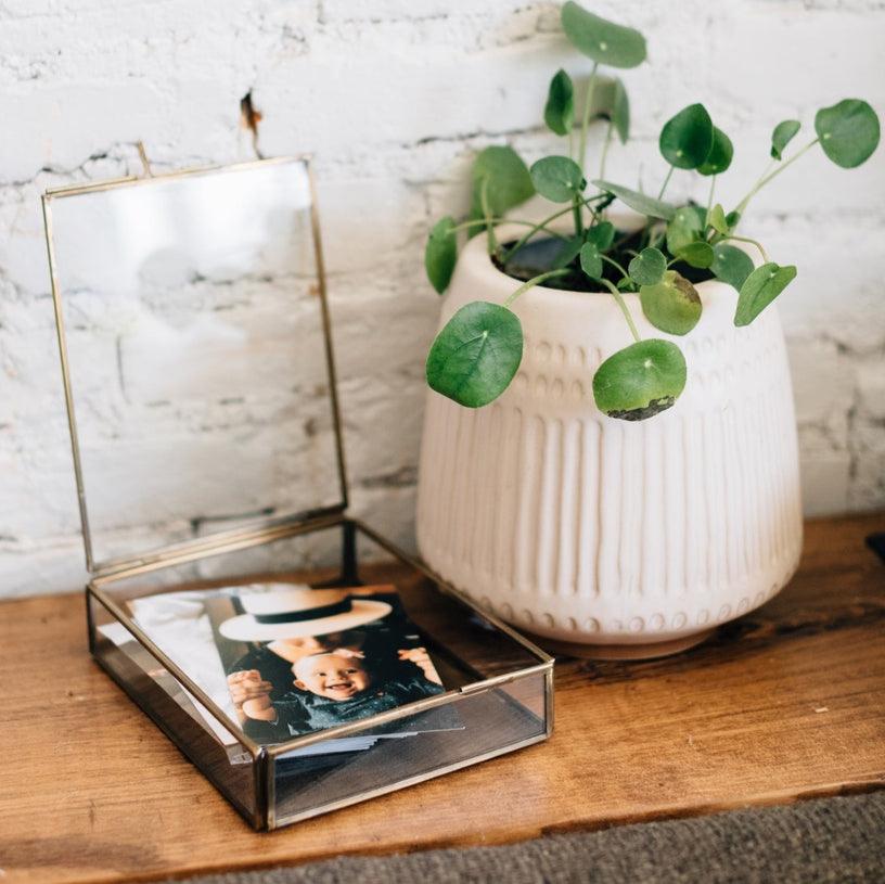 Antiqued Brass Keepsake Box
