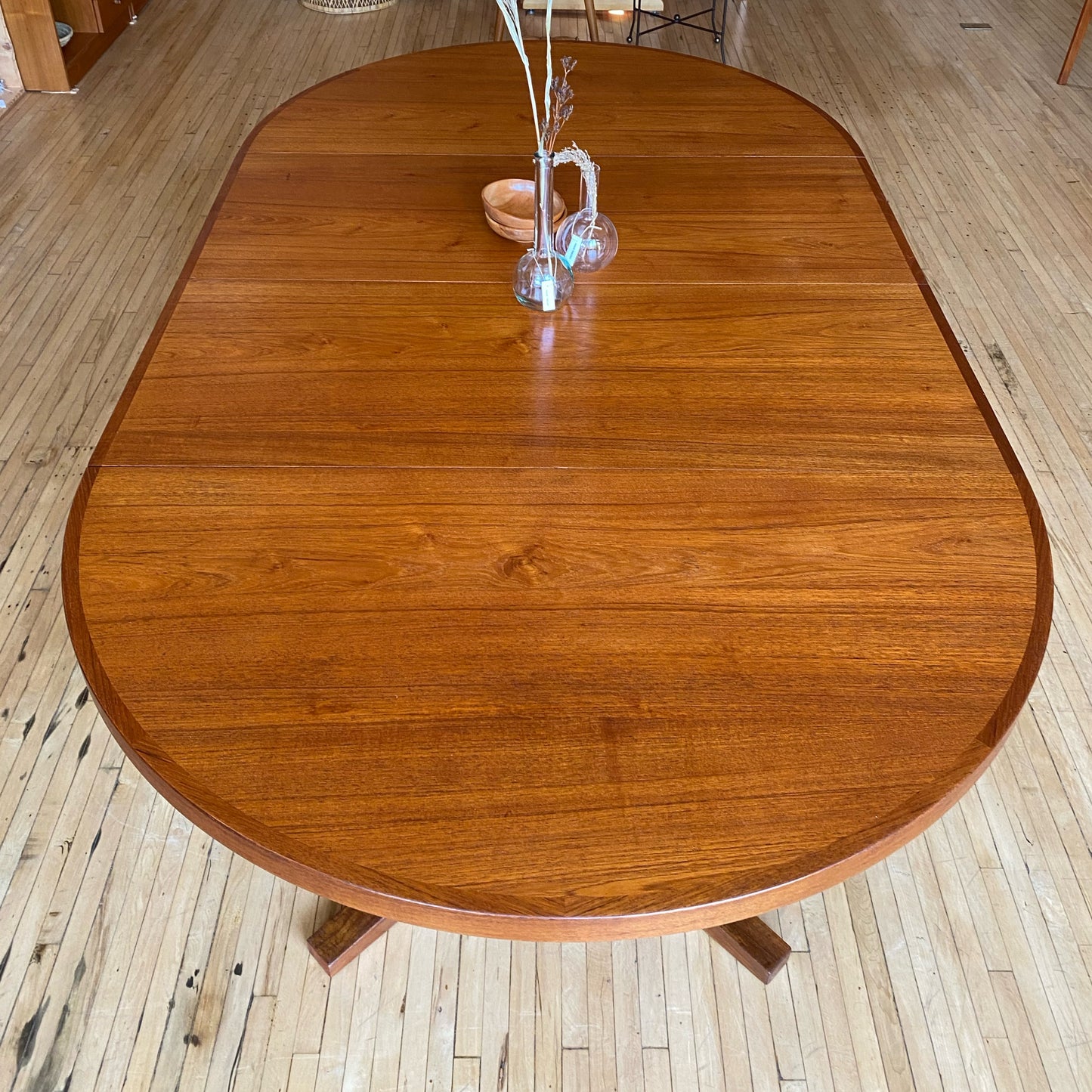 Restored Vintage Mid-Century Dining Table, Expandable