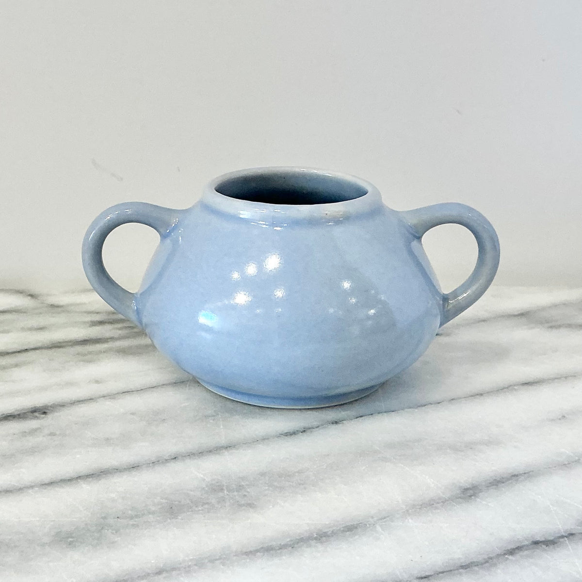 Vintage Baby Blue Creamer + Sugar Set