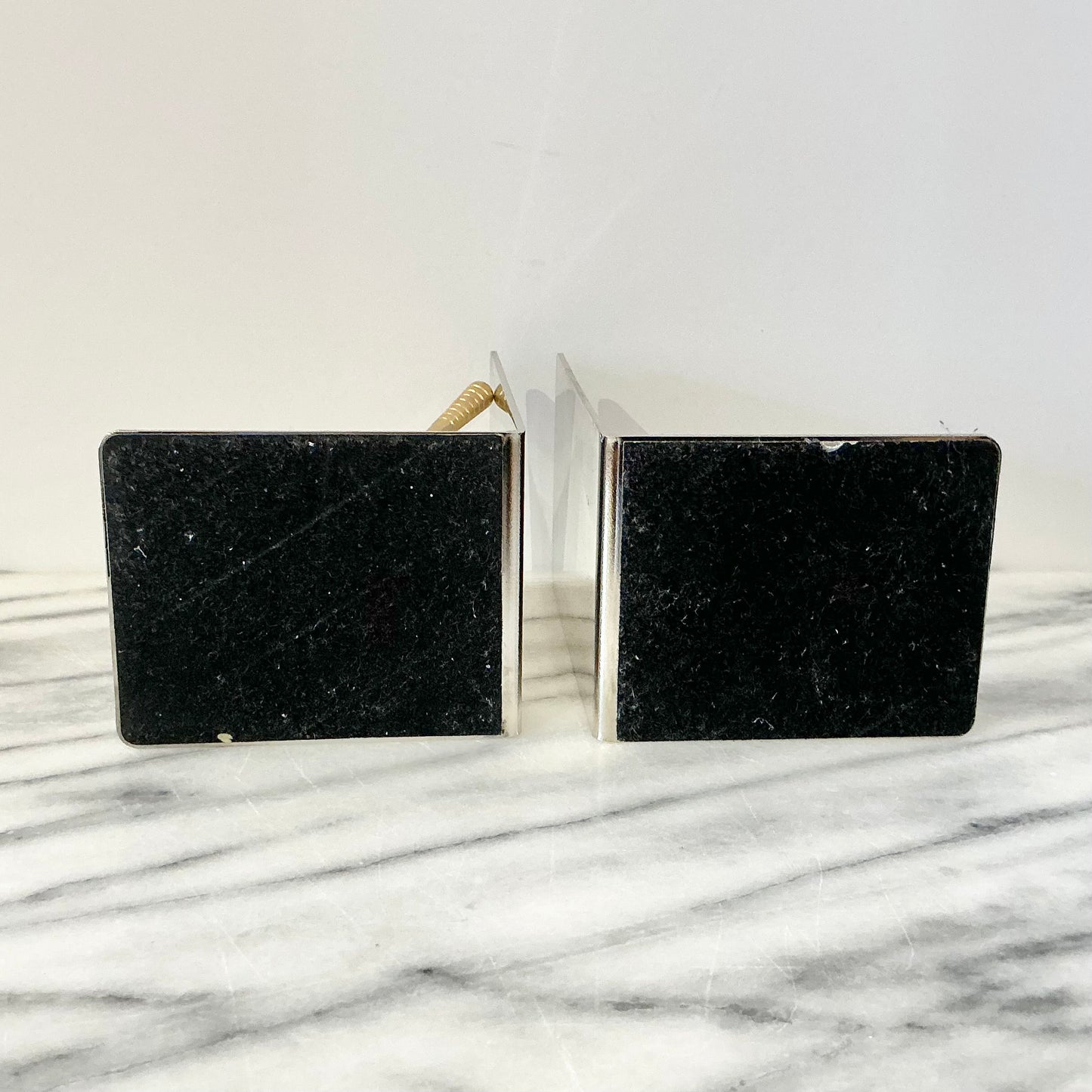 Vintage Chrome + Brass Golf Bookends