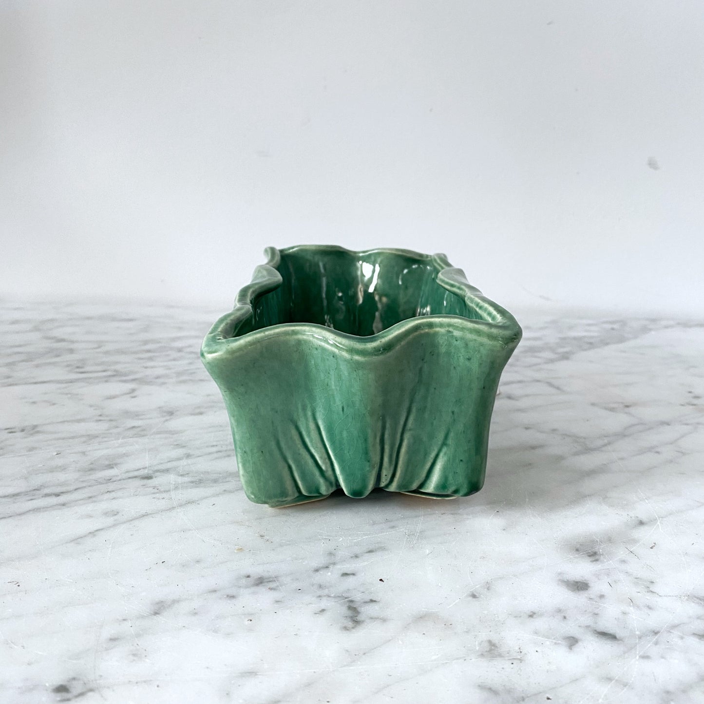 Vintage Green Ceramic Planter by McCoy