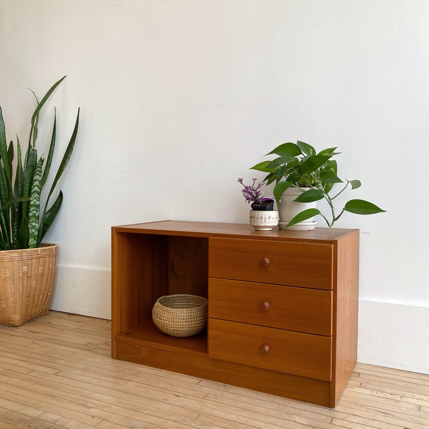 Petite Vintage Danish Teak Cabinet / Media Stand