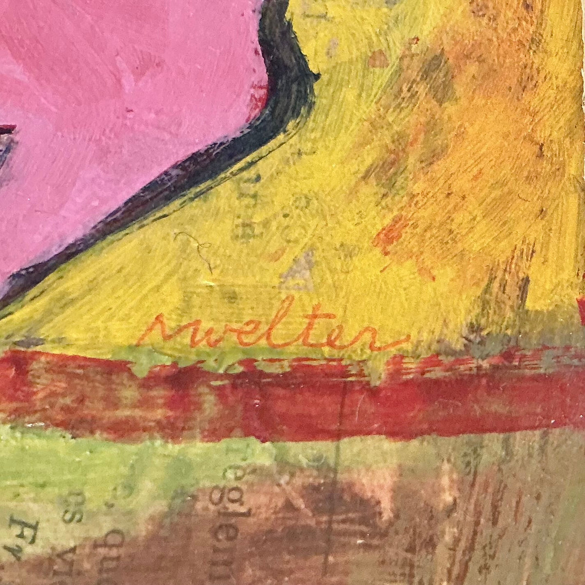 Original Pink Bunny Painting