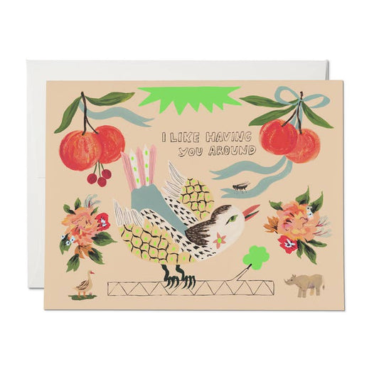 Bird and Fly Friendship Greeting Card