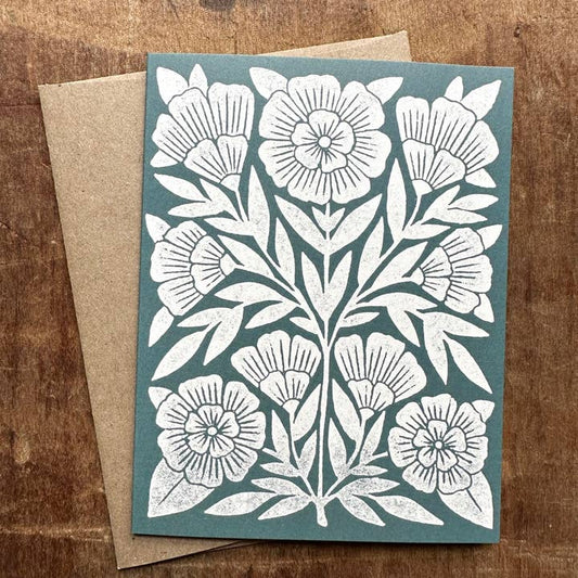 Blank Floral Greeting Card