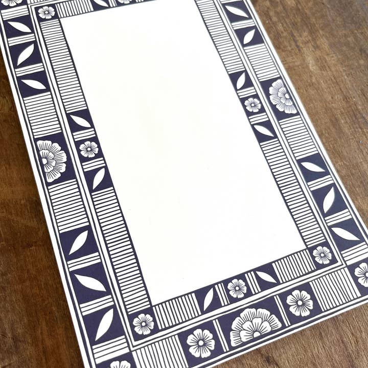 Blue Ceramic Motif Notepad
