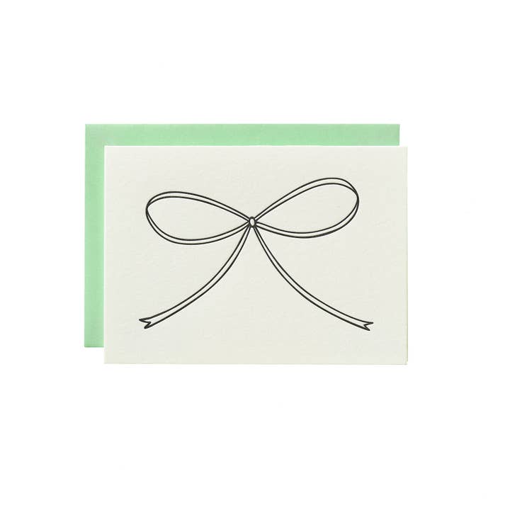 Box Set: Bow Pattern Letterpress Card