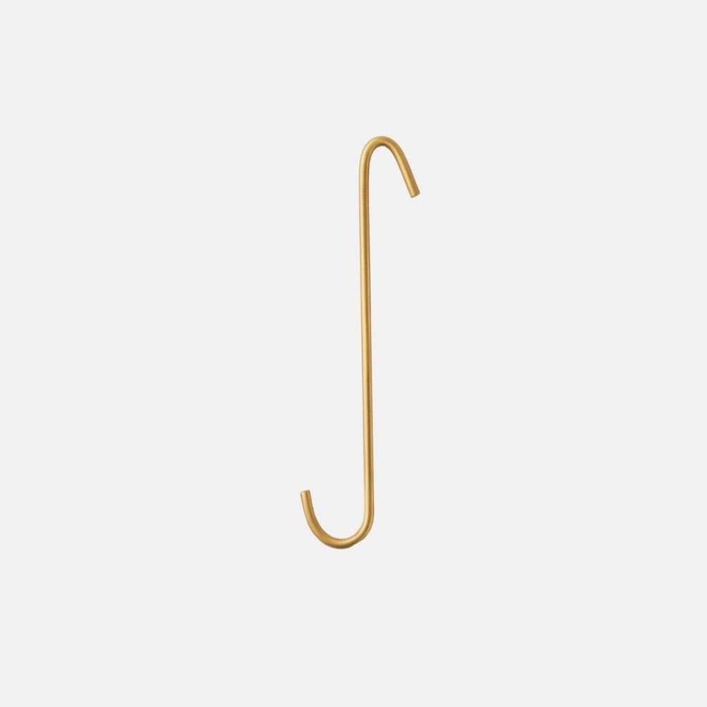 Brass Long J Hook, Small