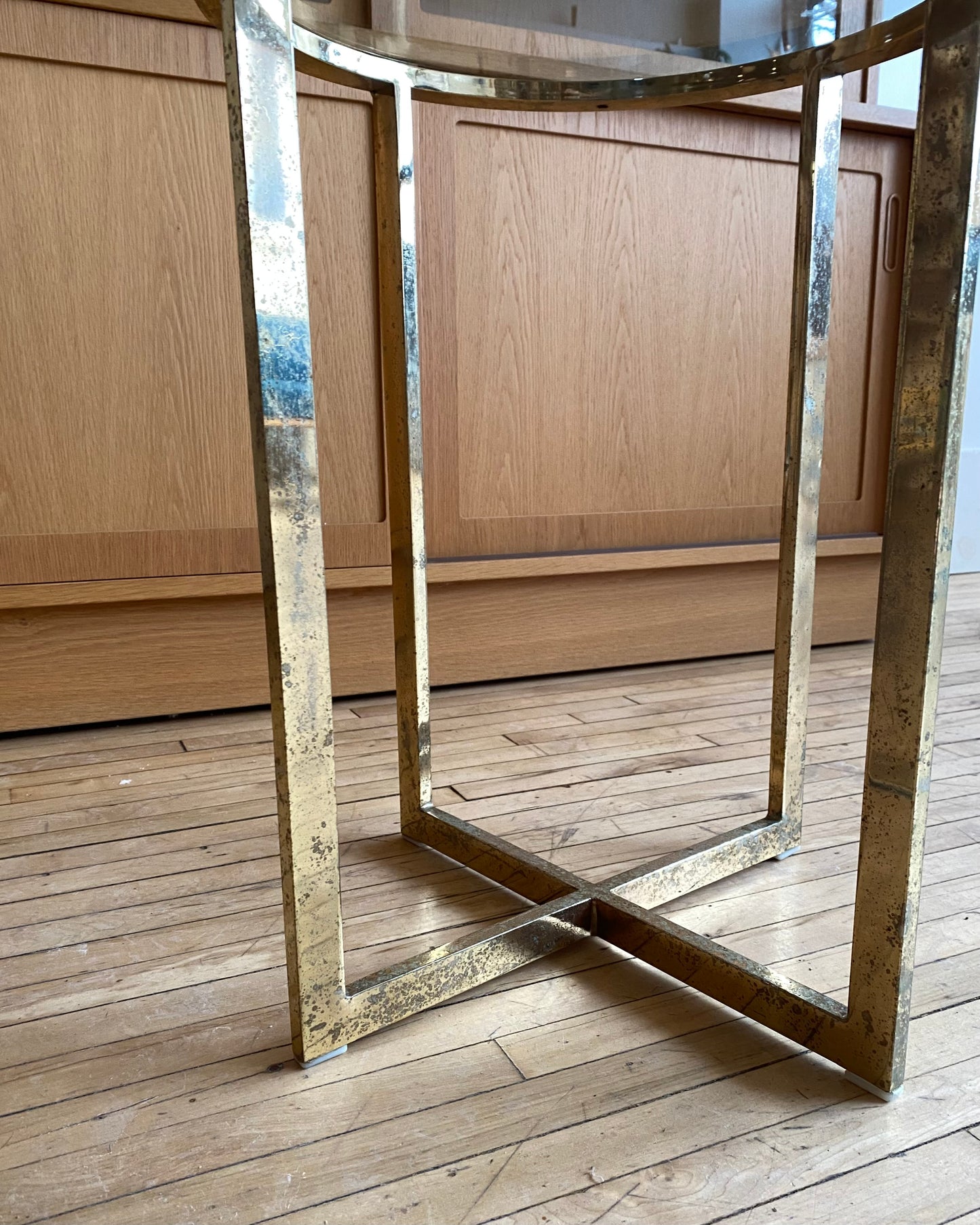 Vintage Brassy Mod Side Table