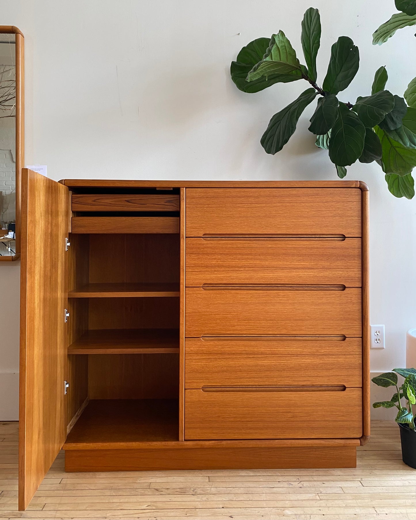 Contemporary Teak Gentleman's Chest / Dresser