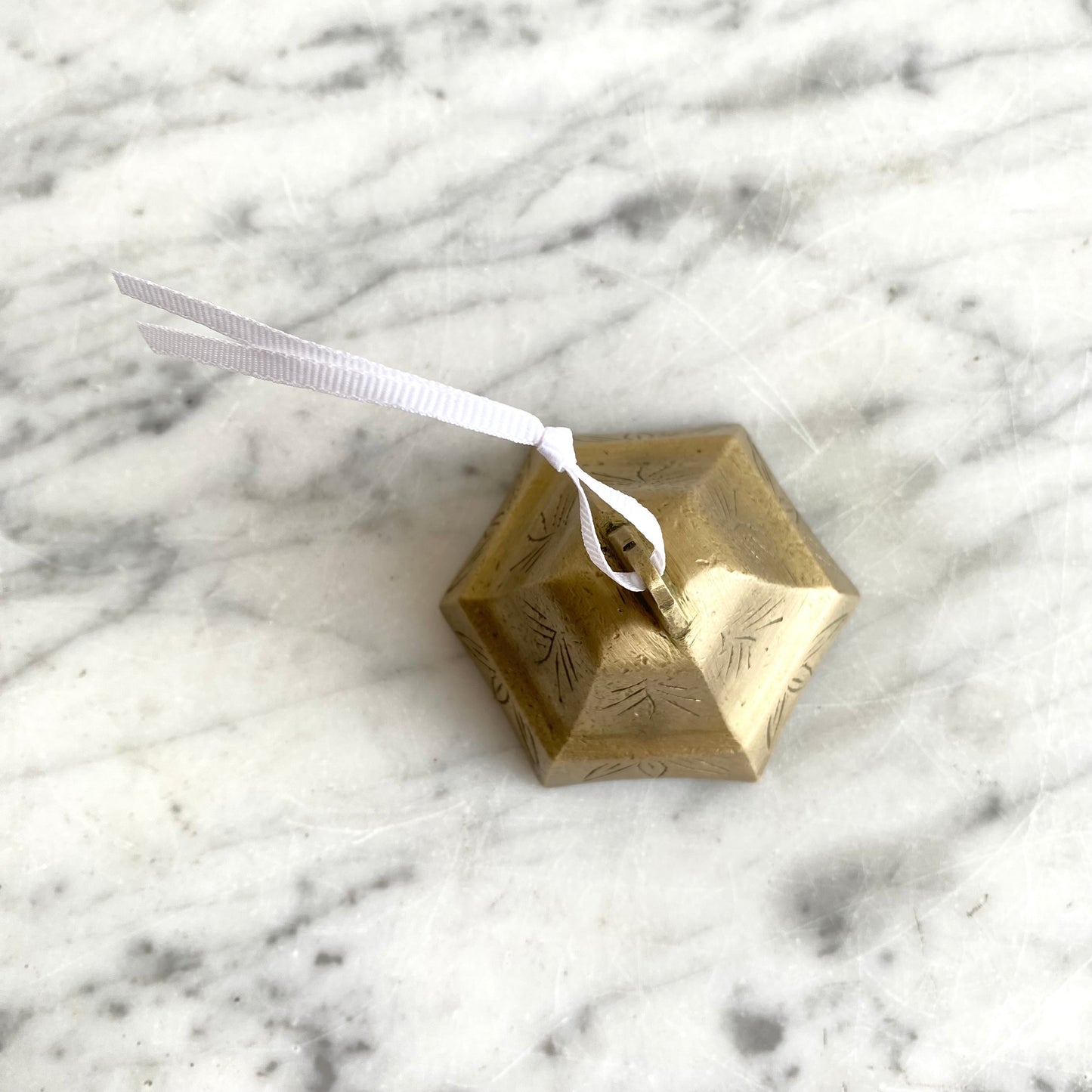 Vintage Etched Brass "Bell"