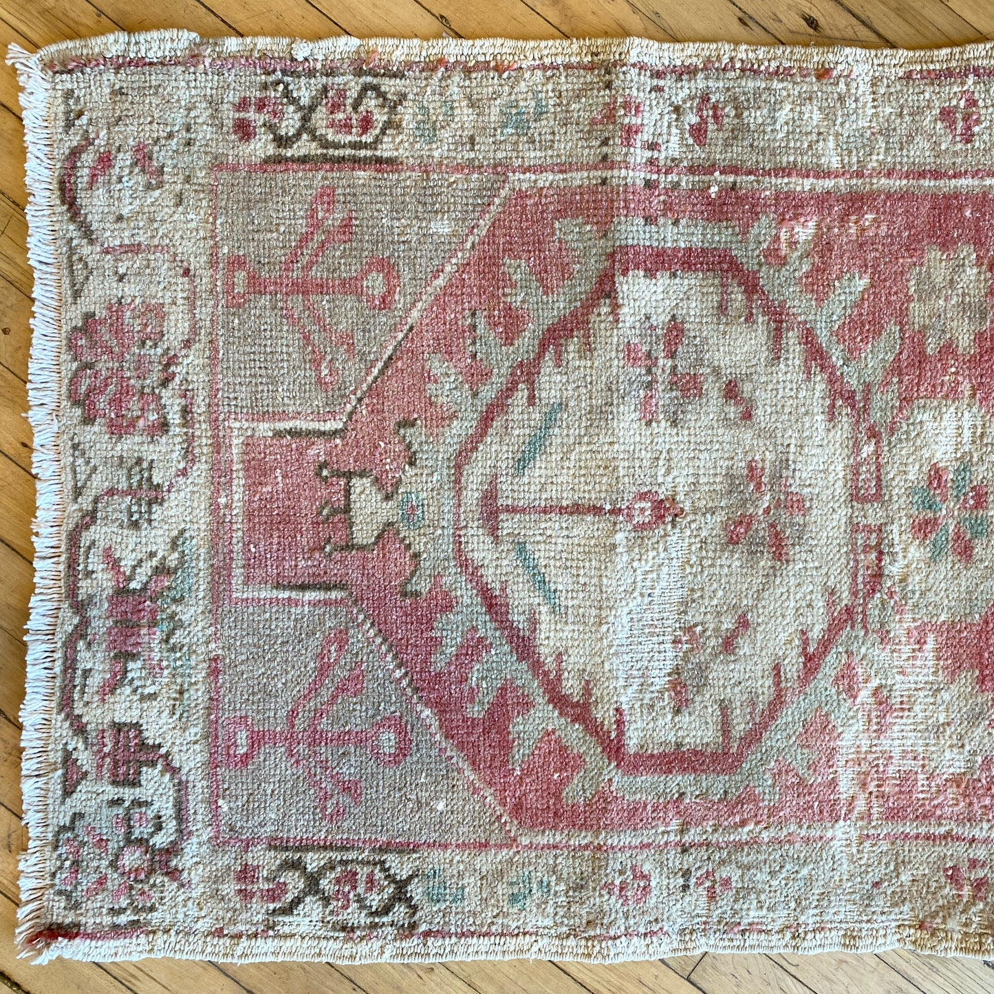 Vintage Turkish Mini Rug (3’6” x 1’9.5”)