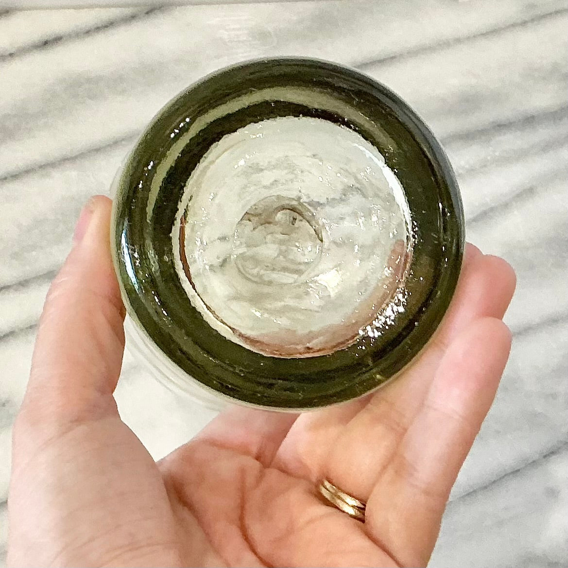 Vintage Heavy Recycled Glass Vase