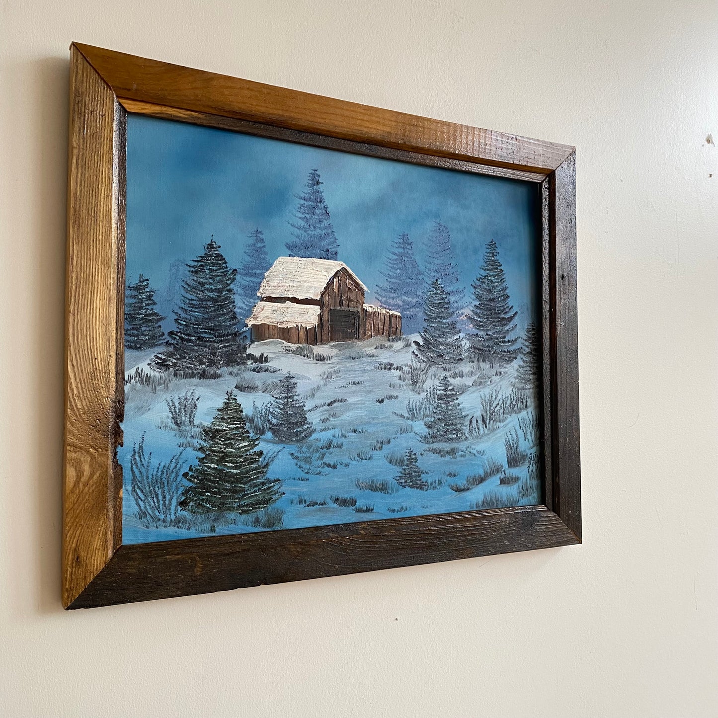 Framed Oil Painting, Winter Scene / Landscape