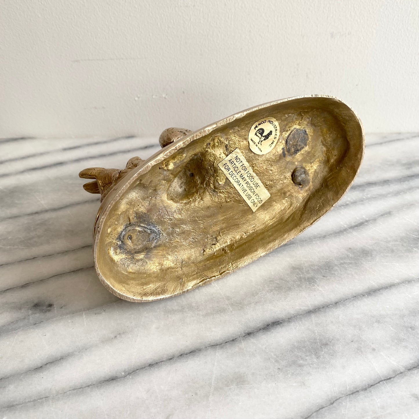 Vintage Brass Rabbit Family, Mama with Babies