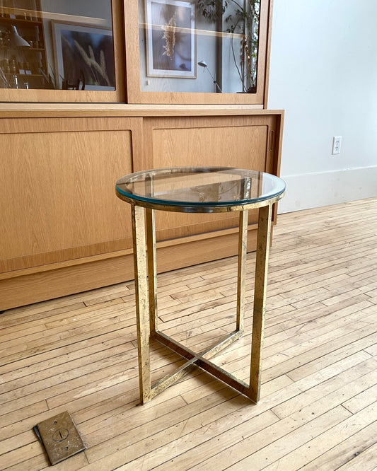 Vintage Brassy Mod Side Table