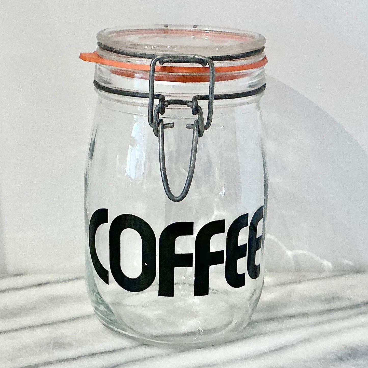 Vintage Glass Coffee Container, France