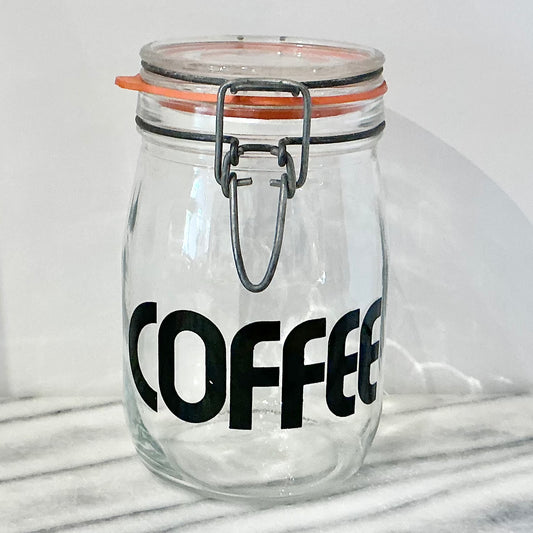 Vintage Glass Coffee Container, France