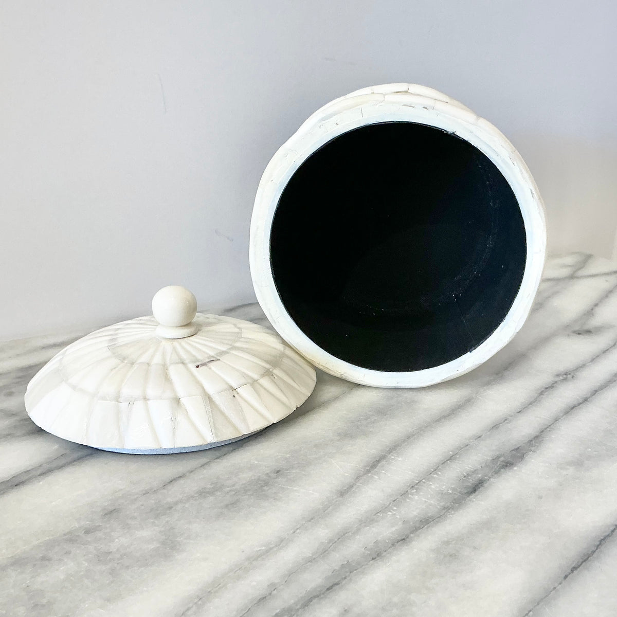 Vintage Cylinder Container, Bone