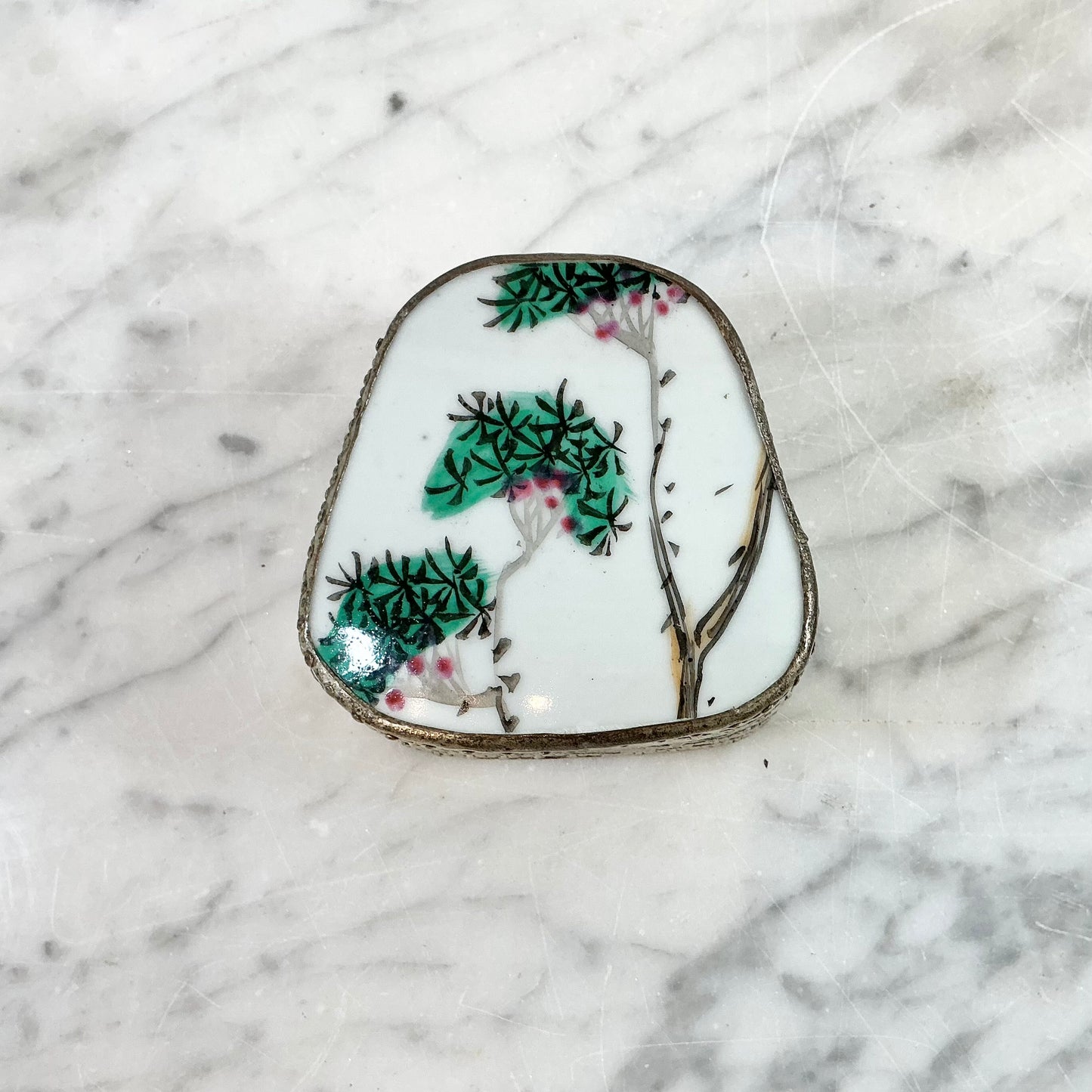 Vintage Porcelain Shard Box