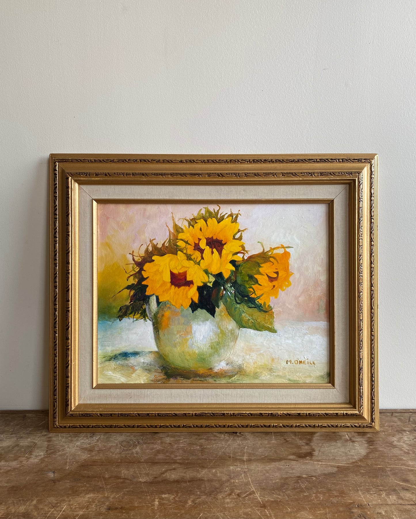 "SUNFLOWERS" Original Still Life Oil Painting