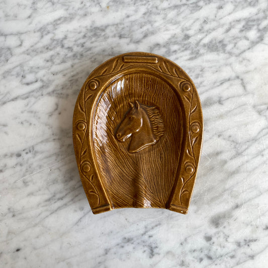 Vintage Equestrian Horse Catchall Dish