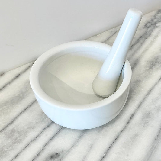 Vintage Ceramic Pestle + Mortar