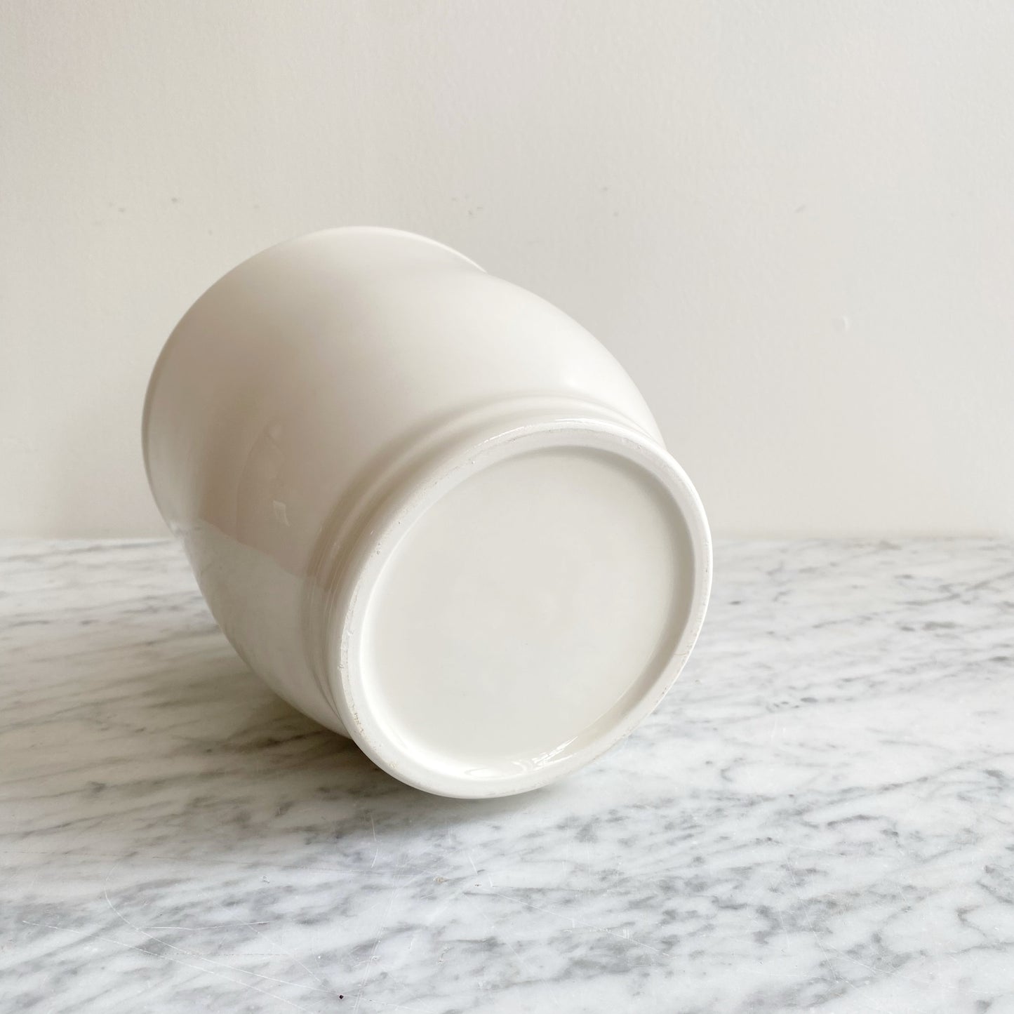 Found Elegant White Ceramic Planter