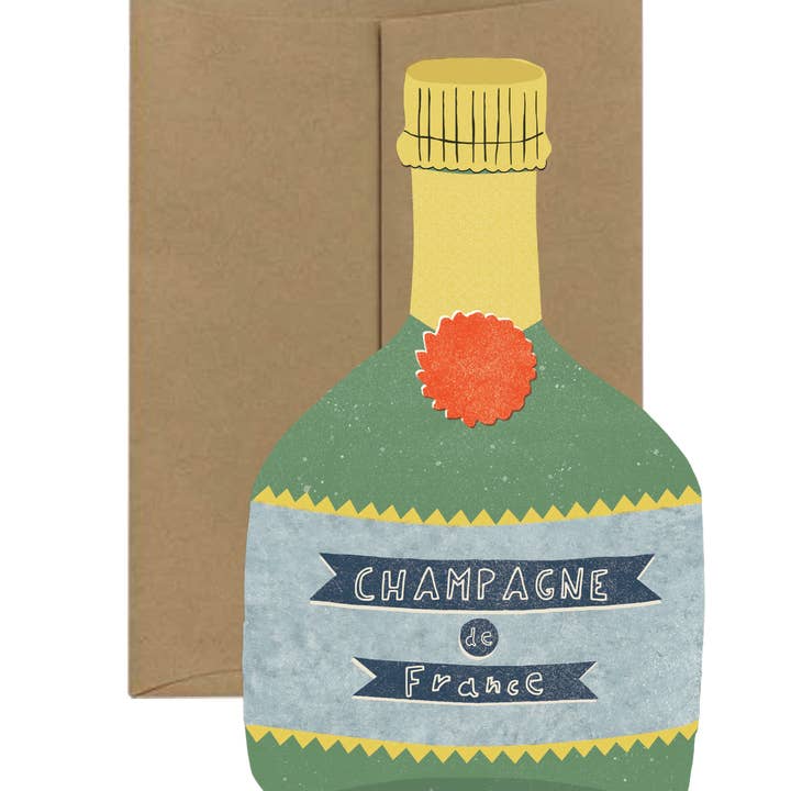 Champagne - Die Cut Card