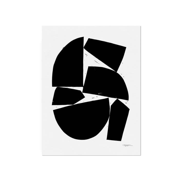 Constructed I Block Print (11x14)