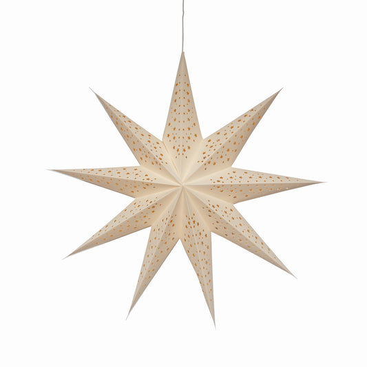 Cream 9-Point Twinkle Star, 25"