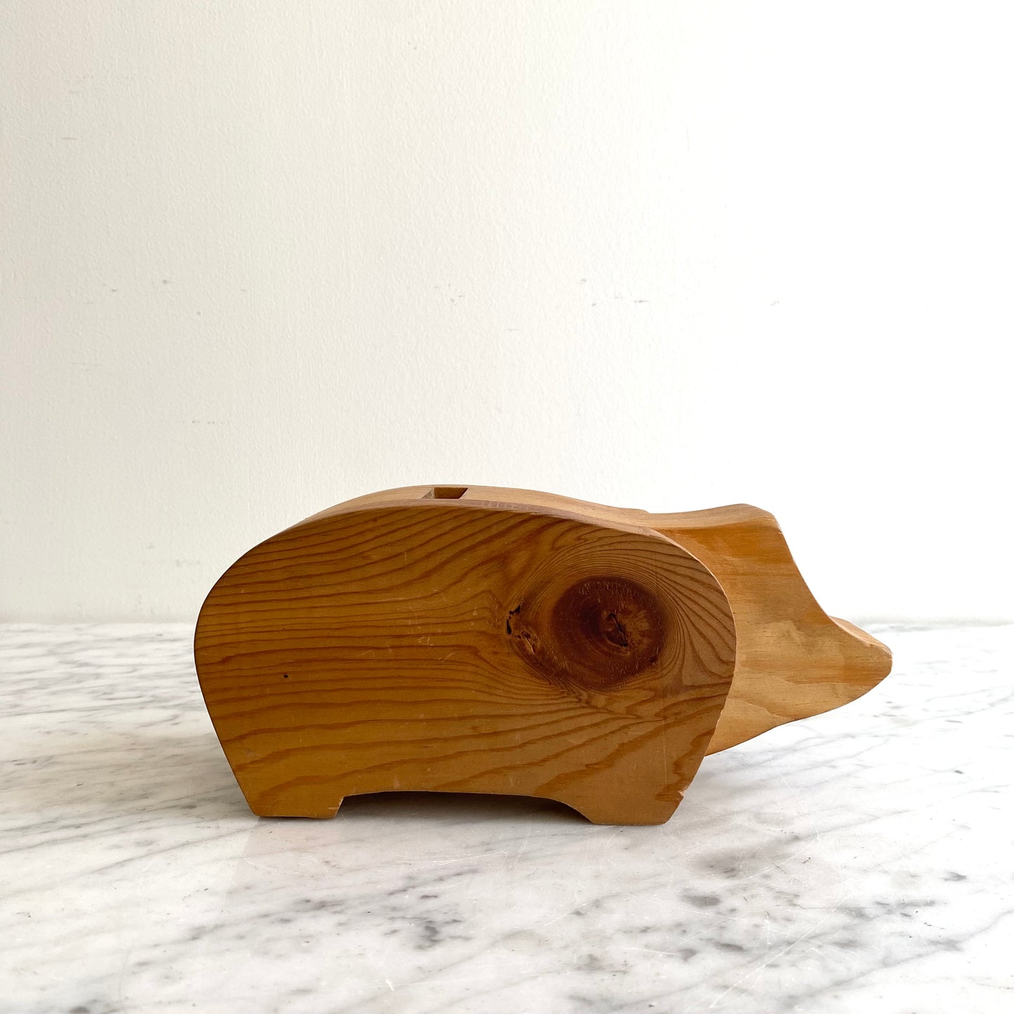 Vintage Handmade Bear Coin Bank