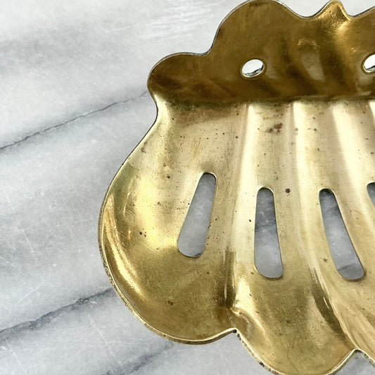 Vintage Brass Shell Soap Holder