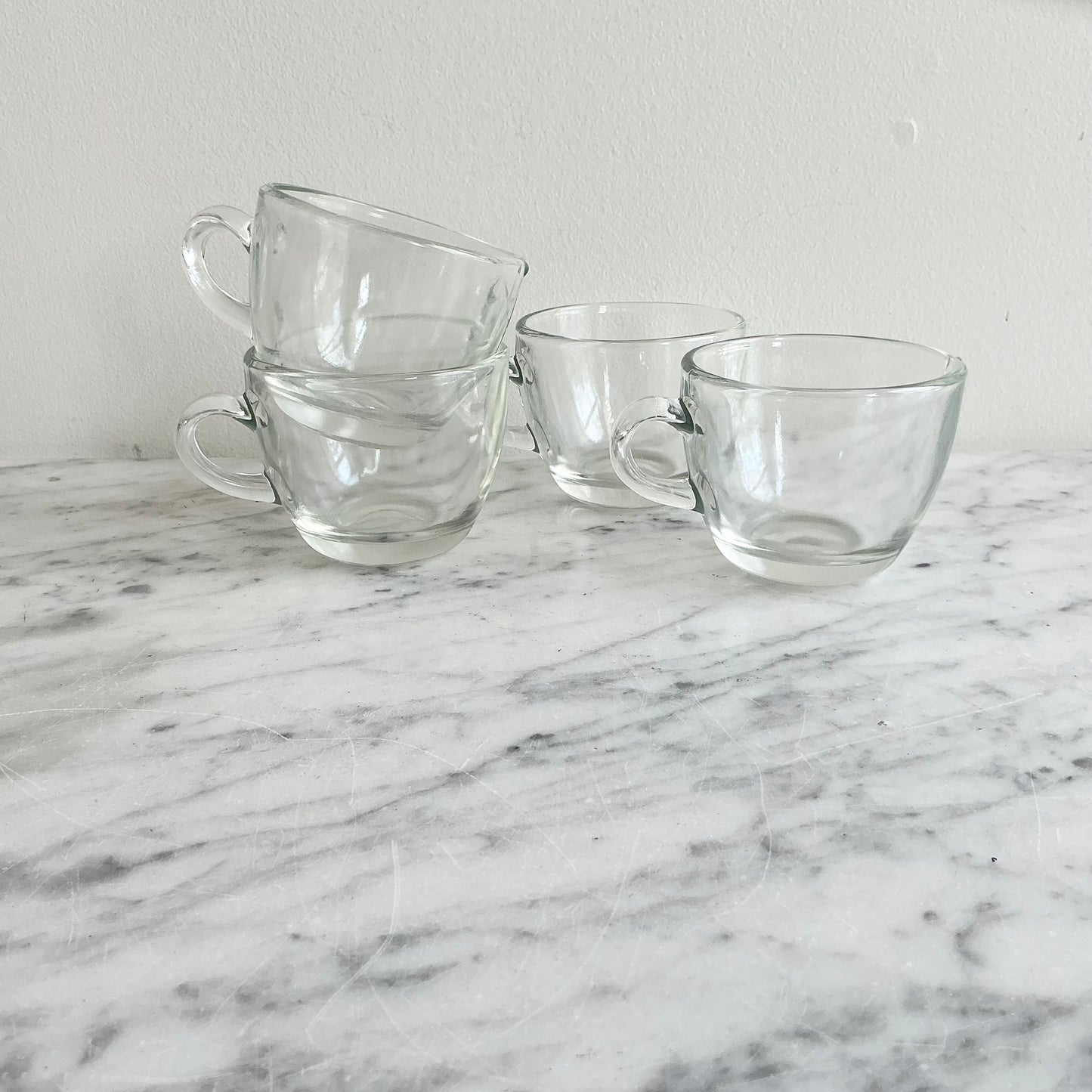 S/4 Small Vintage Glass Coffee/Tea Glasses